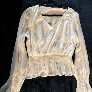 White Long Sleeved Blouse